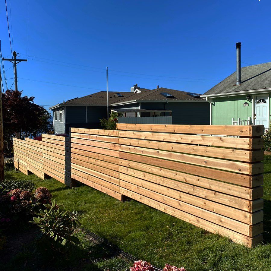 Residential wood fence
