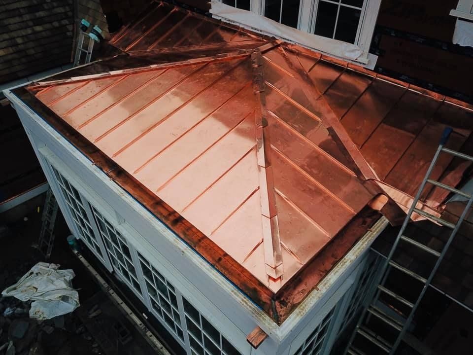 Copper roofing