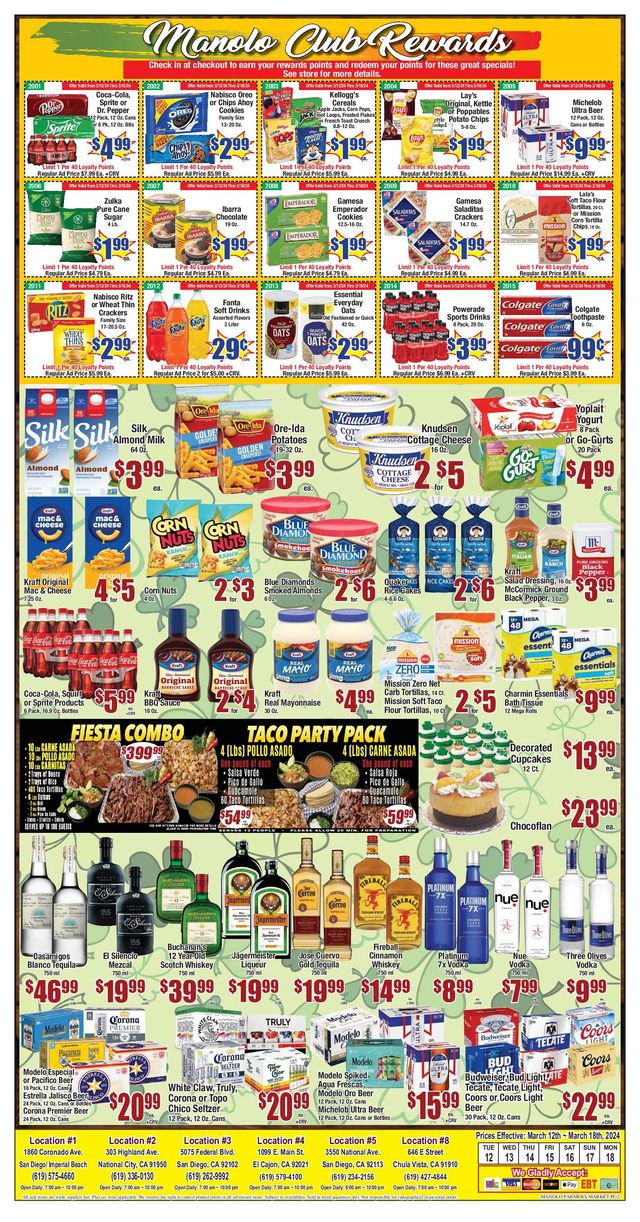 Manolo Farmers Market Weekly Ad San Diego CA