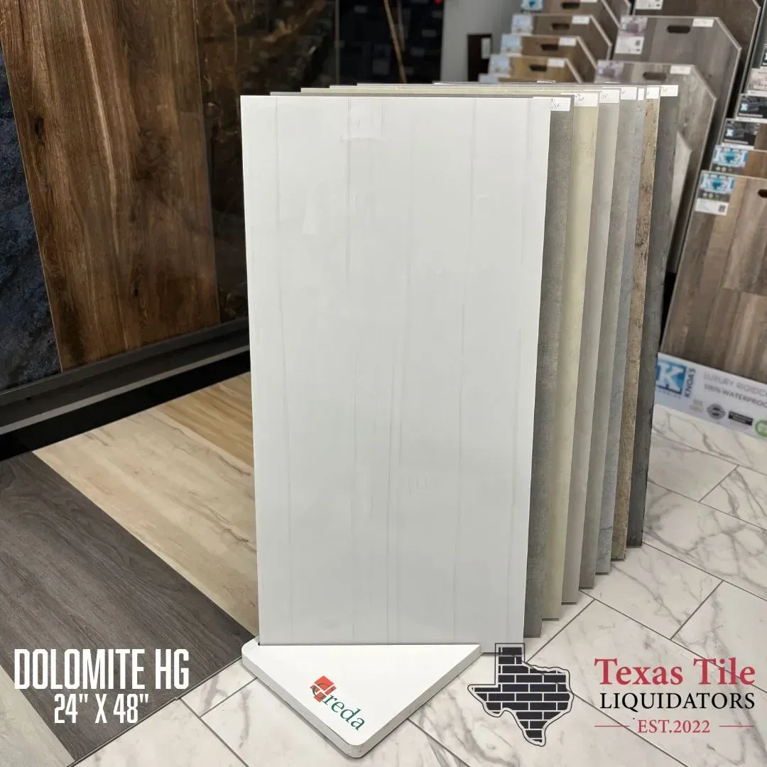 Display rack featuring a large white Dolomite HG 24