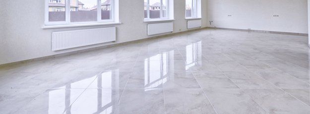 Marble tile flooring