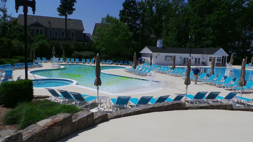 community pool deck
