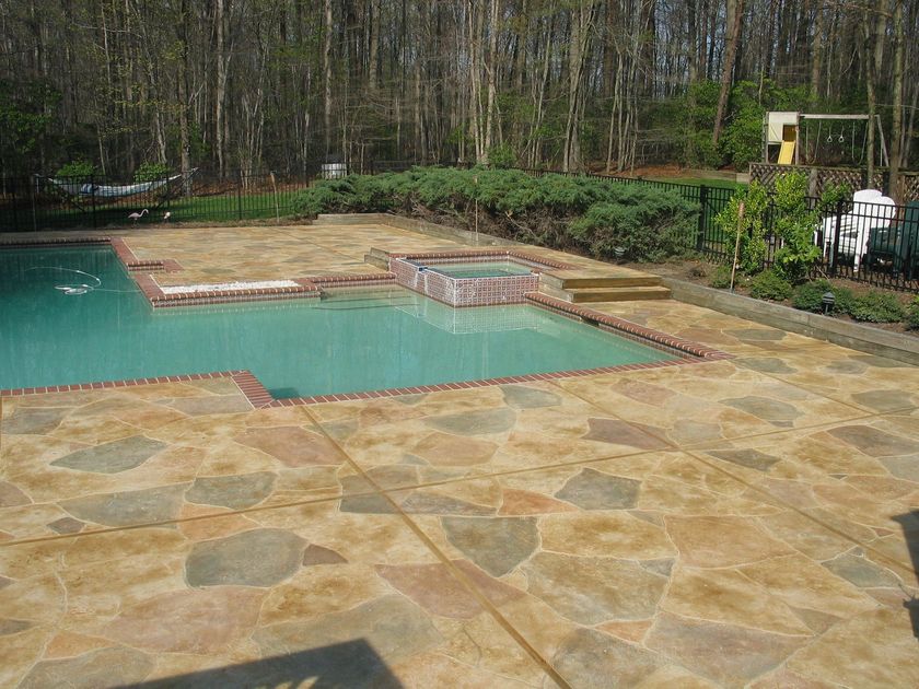 stone pattern concrete coating