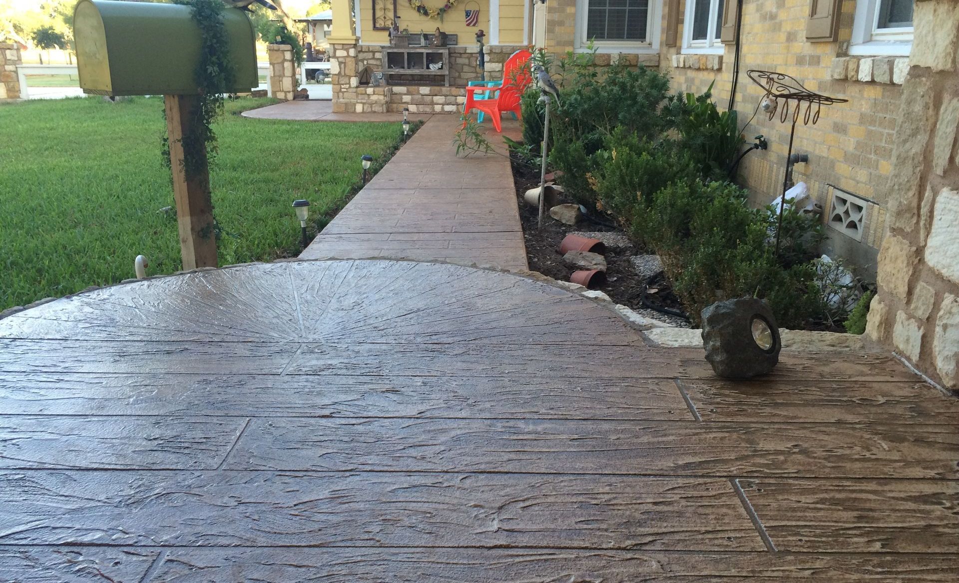 stone pattern concrete coating