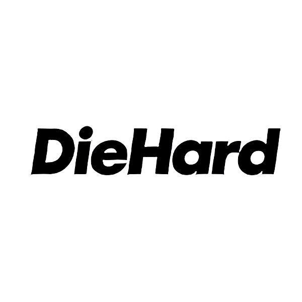 The diehard logo is black and white on a white background.