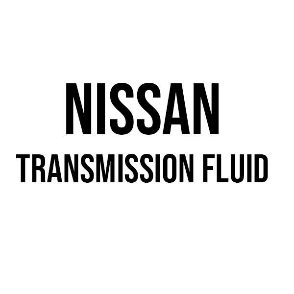 A black and white logo for nissan transmission fluid.