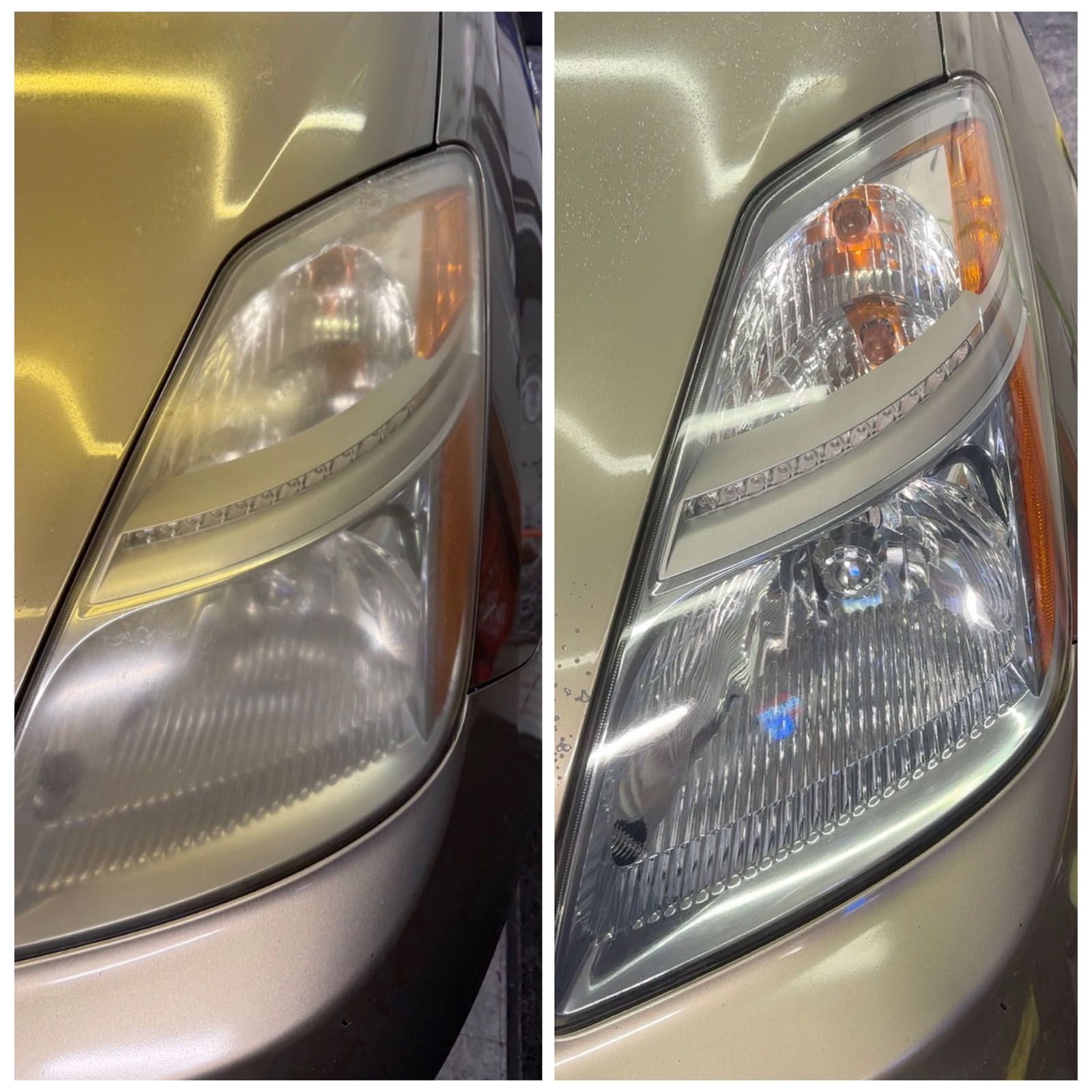 Before and after exterior detailing