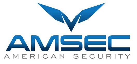 AMSEC logo with a blue geometric shape above the text