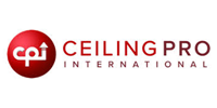 Logo of Ceiling Pro International. A red sphere on the left with the letters