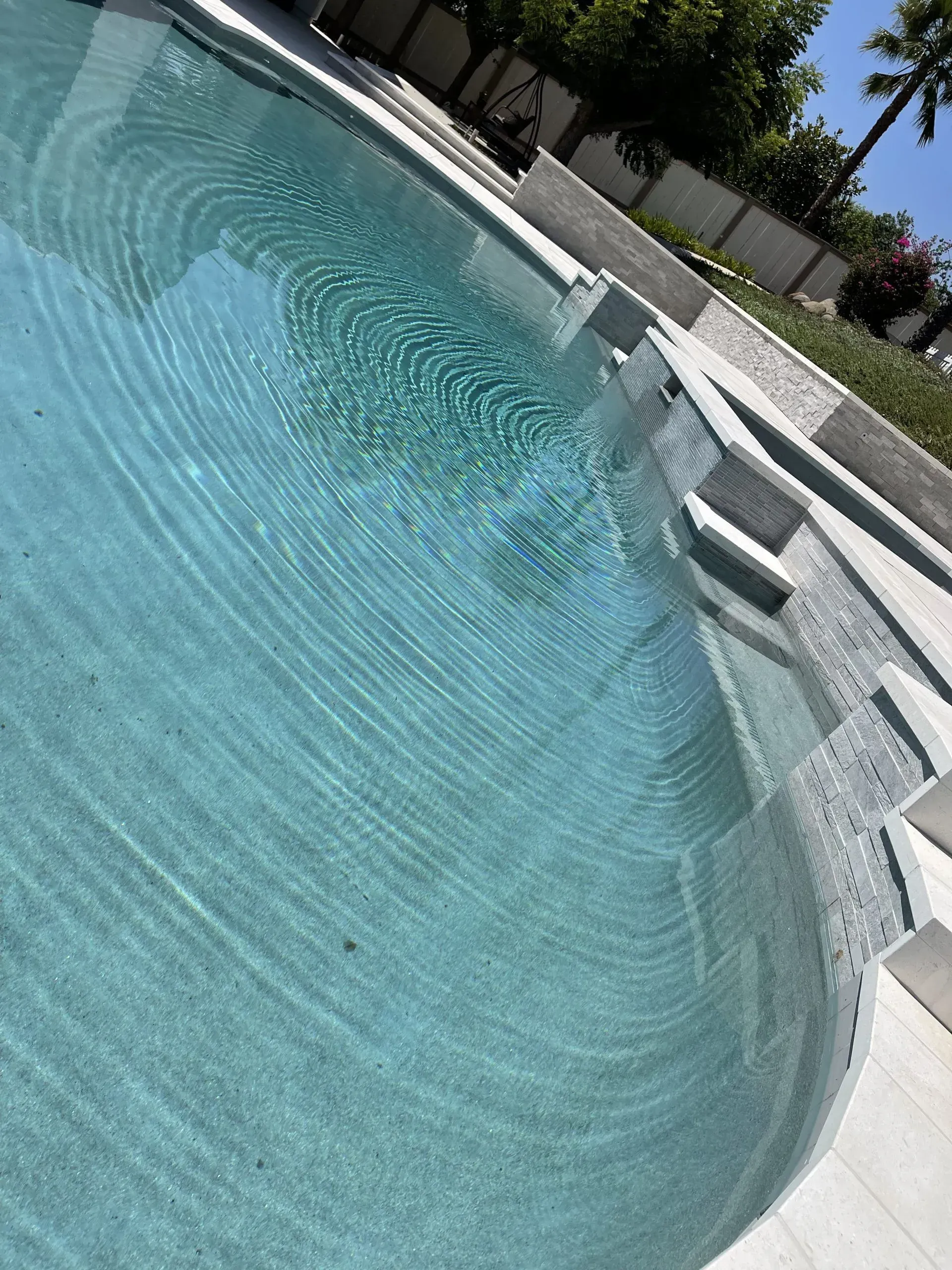 Swimming pool with clean blue water.