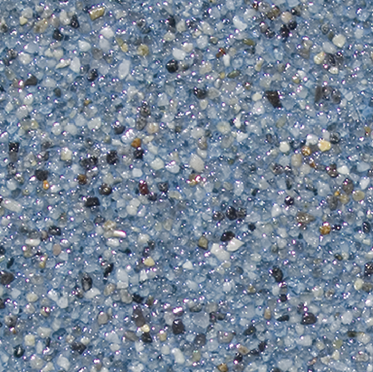 Blue pebble pool finish.