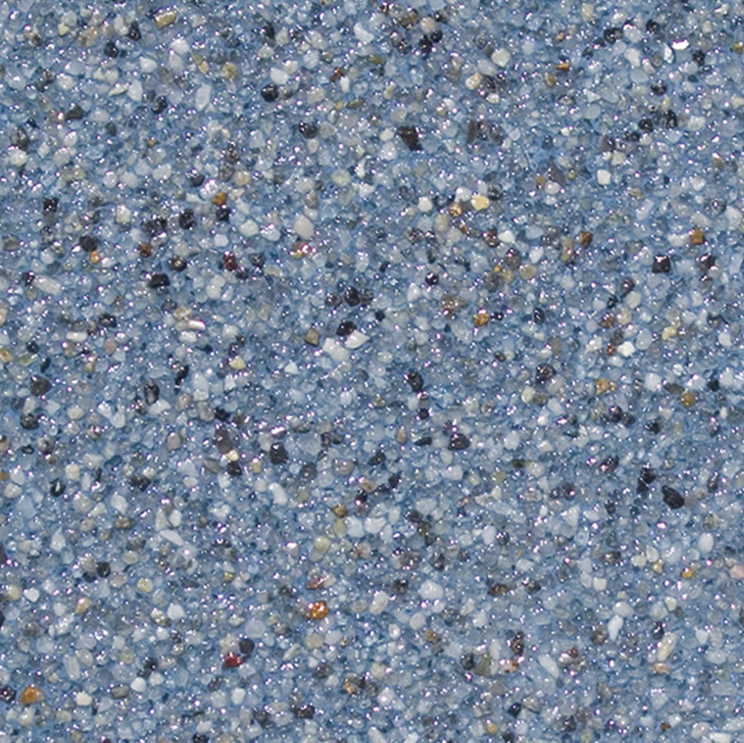 Blue pebble pool interior.