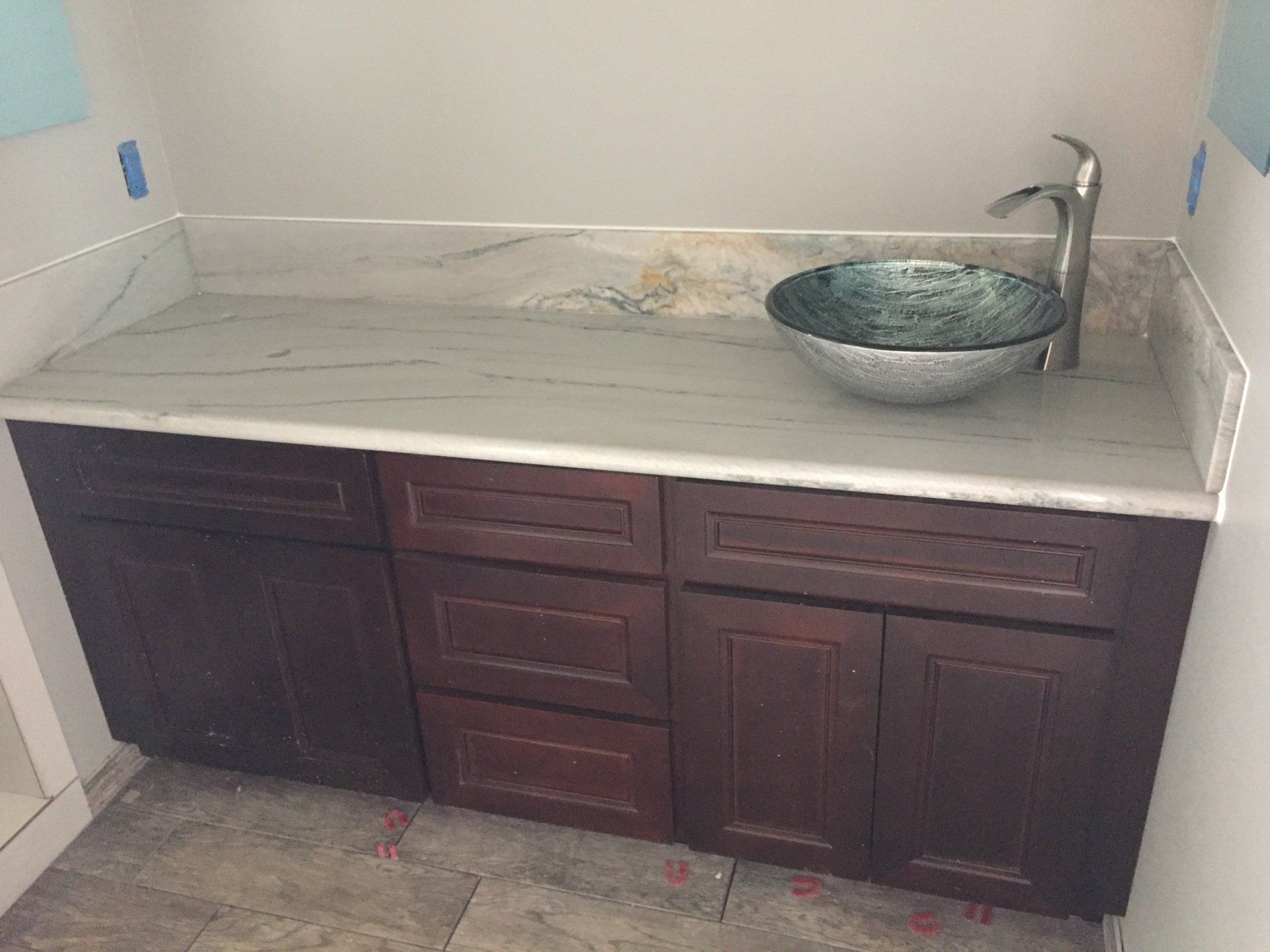 Bathroom countertop with sink