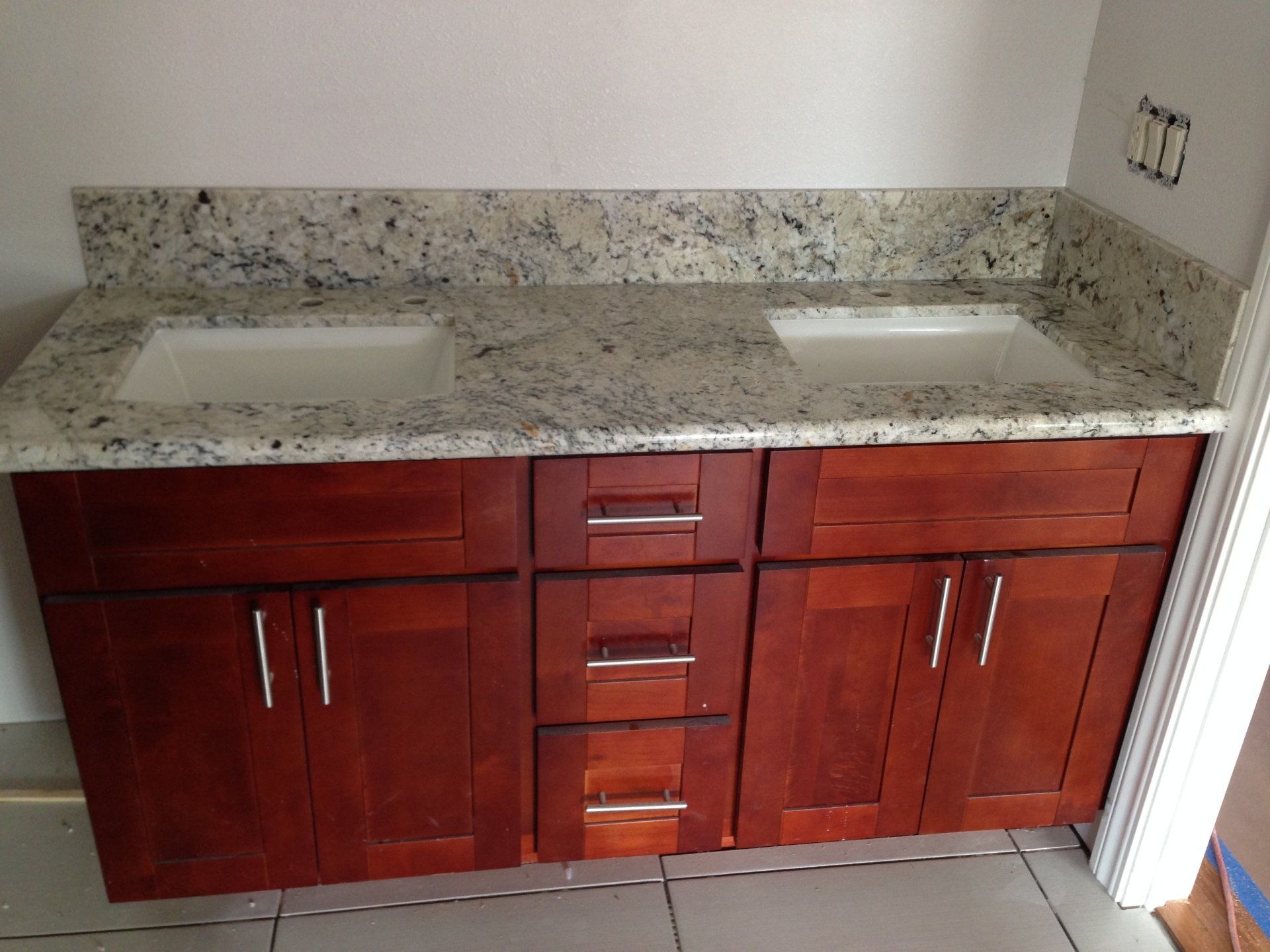 Bathroom countertop with sink