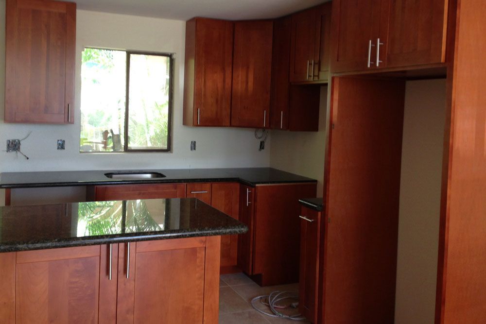 Dark Cherry  Solid Wood Cabinets