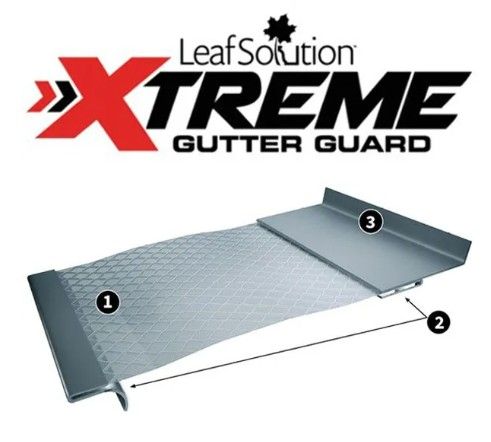 LeafSolution Xtreme Gutter Guard. Metal gutter guard with mesh screen.