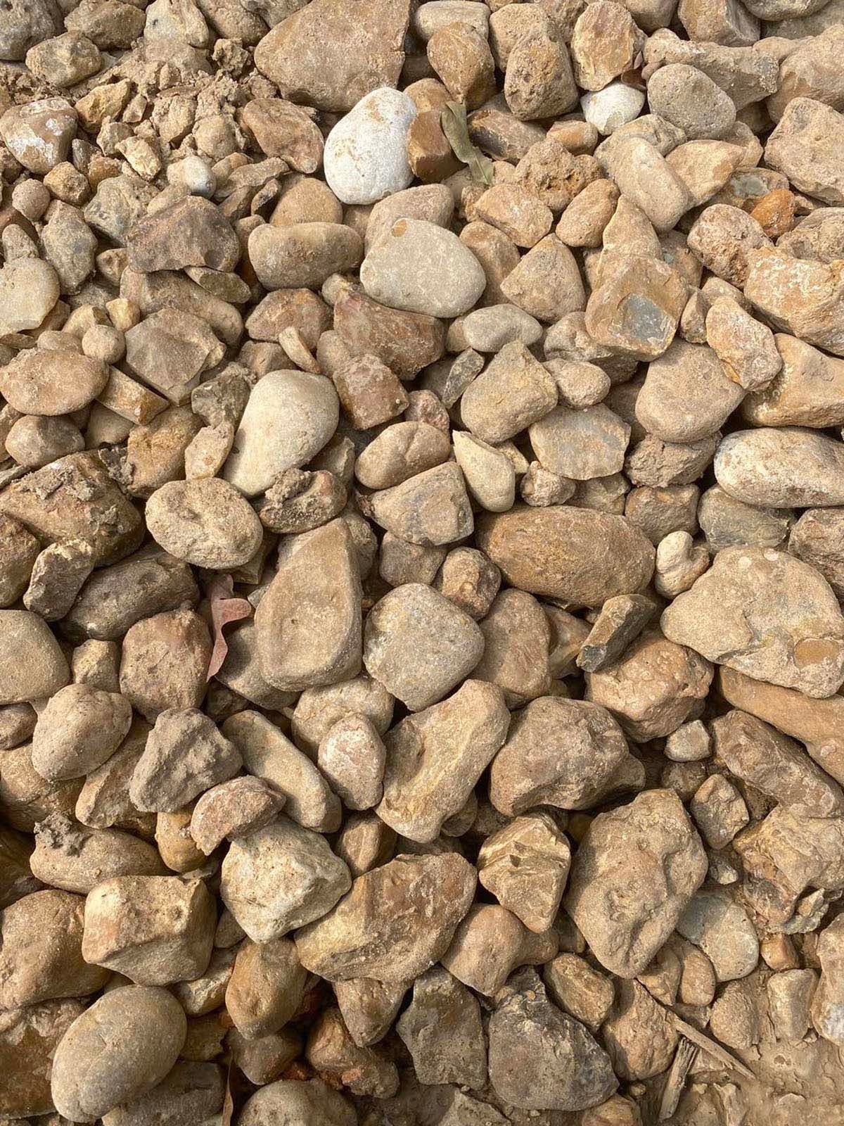 Close up photo of landscaping rocks
