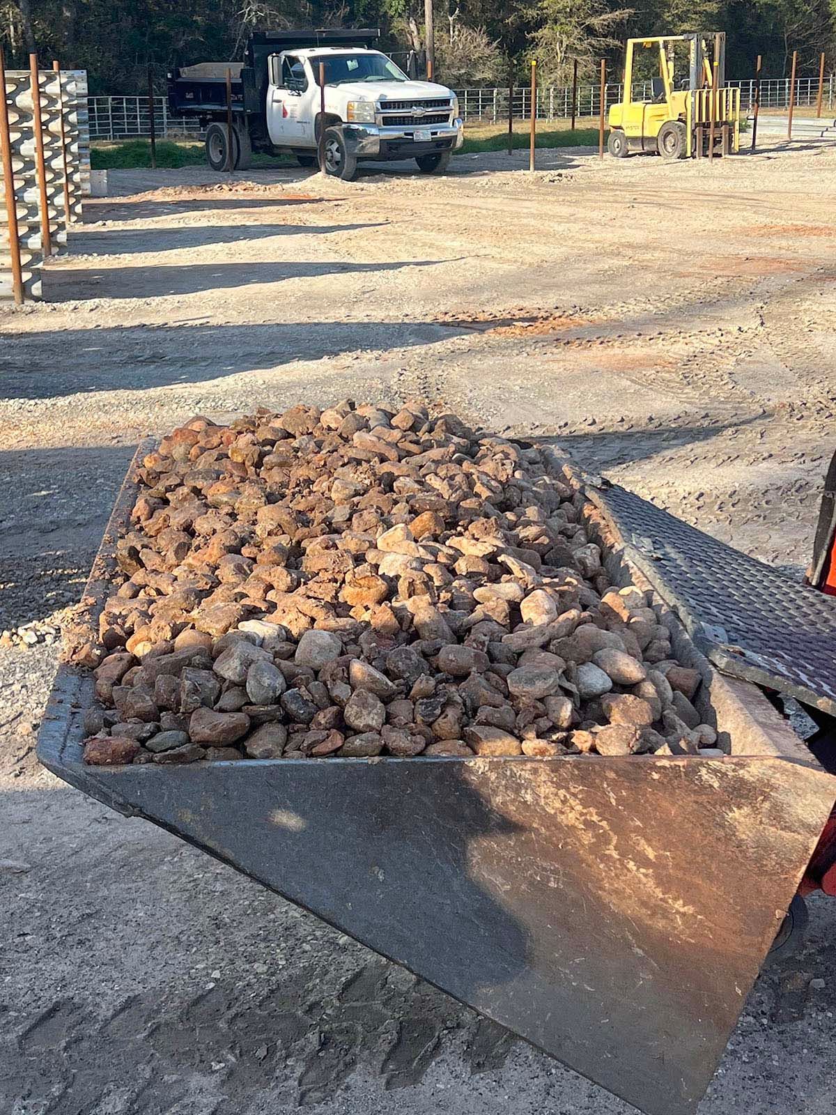 Rocks in dozer