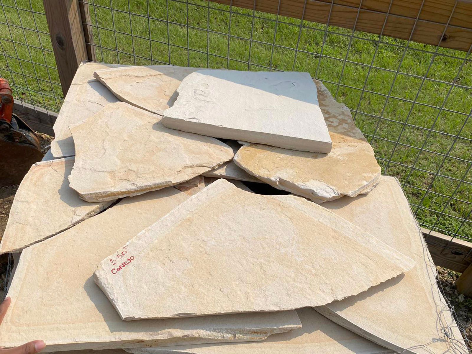 Beautiful flat stones for landscaping