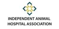 Logo for Independent Animal Hospital Association: abstract emblem above text.