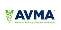 AVMA logo: green medical symbol, navy
