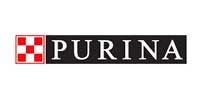 Purina logo: checkerboard emblem next to the word