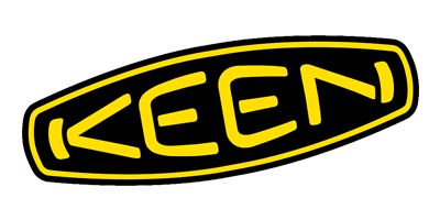 The keen logo is yellow and black on a white background.