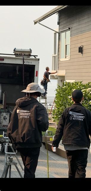 Discount Gutters working on a gutter installation in Bellingham