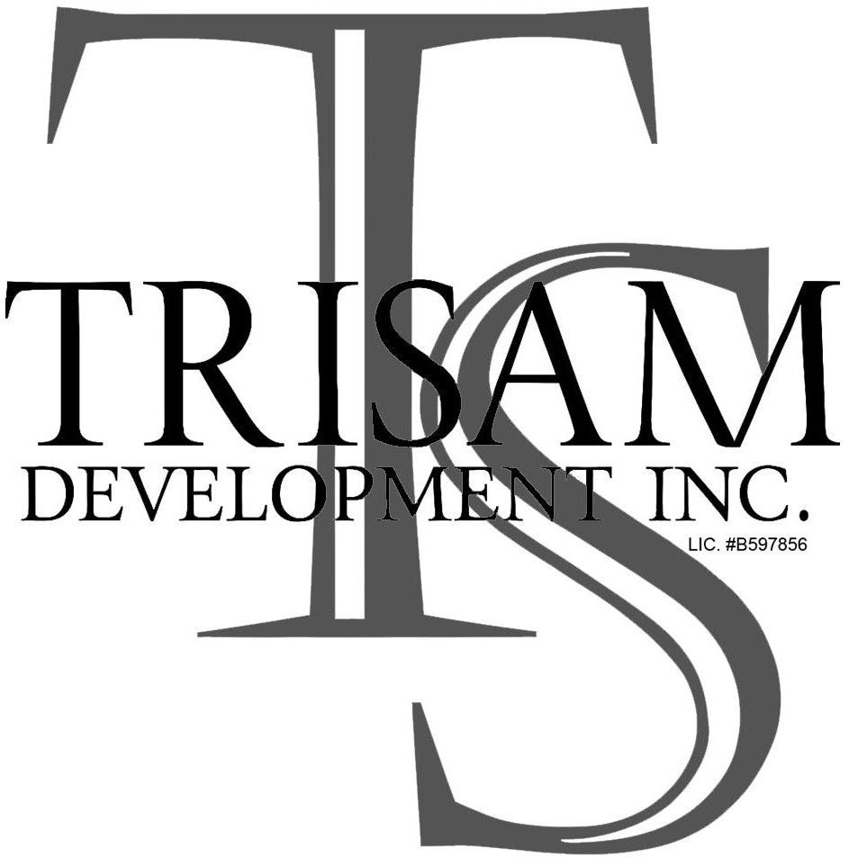 Logo for Trisam Development Inc. featuring the letters "TS" intertwined, with the full company name below.