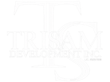 Logo for Trisam Development Inc. featuring the letters "TS" intertwined, with the full company name below.