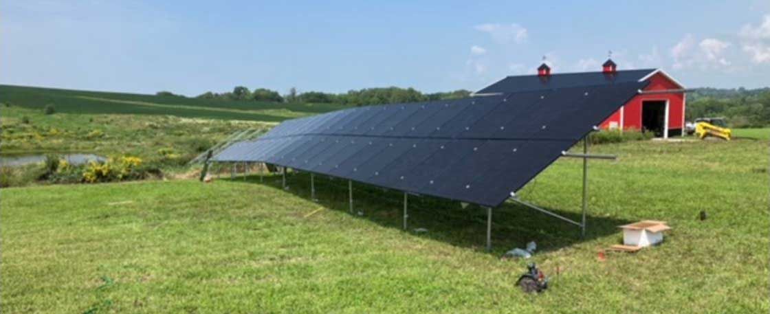 Farm solar panels