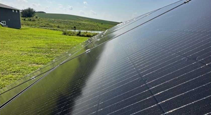 Close-up of a solar panel