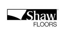Shaw Floors logo: black rectangle with a white design and 