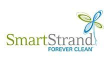SmartStrand logo with text and abstract flower.