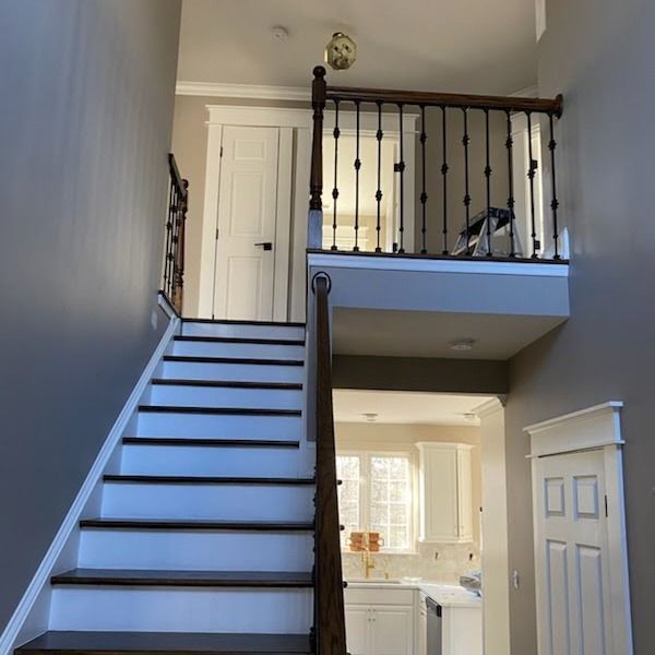 Wall and stairs painting - after