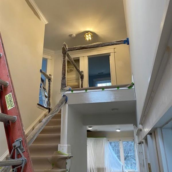 Wall and stairs painting - before