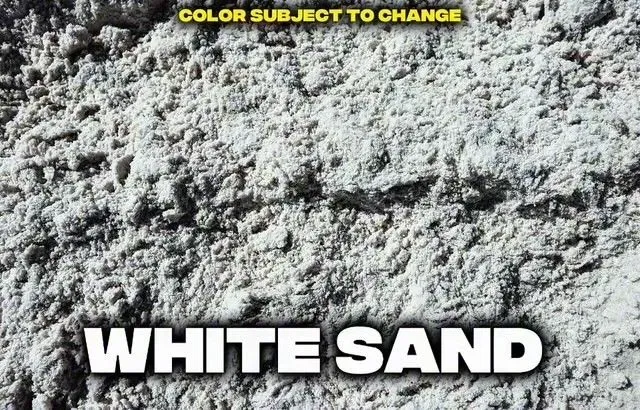 White sand with 