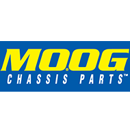MOOG Chassis Parts logo in yellow and white on a blue background