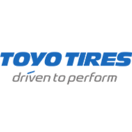 Toyo Tires logo in blue with gray tagline “driven to perform”