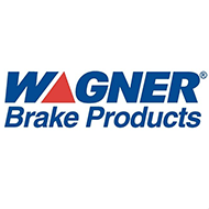 Wagner Brake Products logo in blue and red on a white background