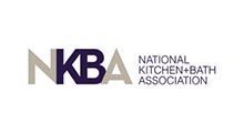 Logo of the National Kitchen + Bath Association (NKBA) in gray and navy blue.