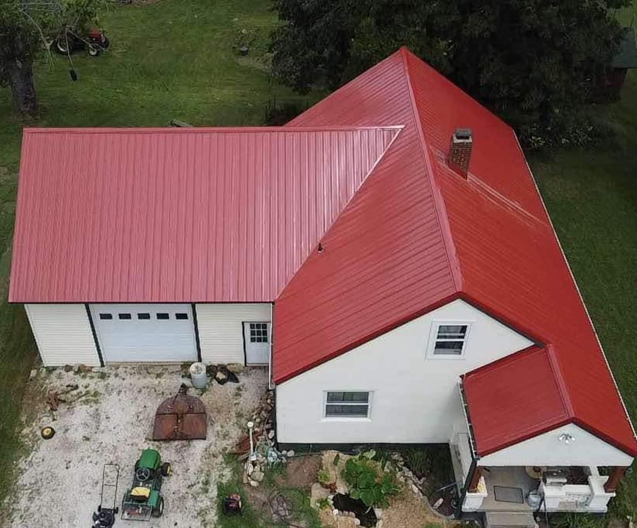 Red metal roof