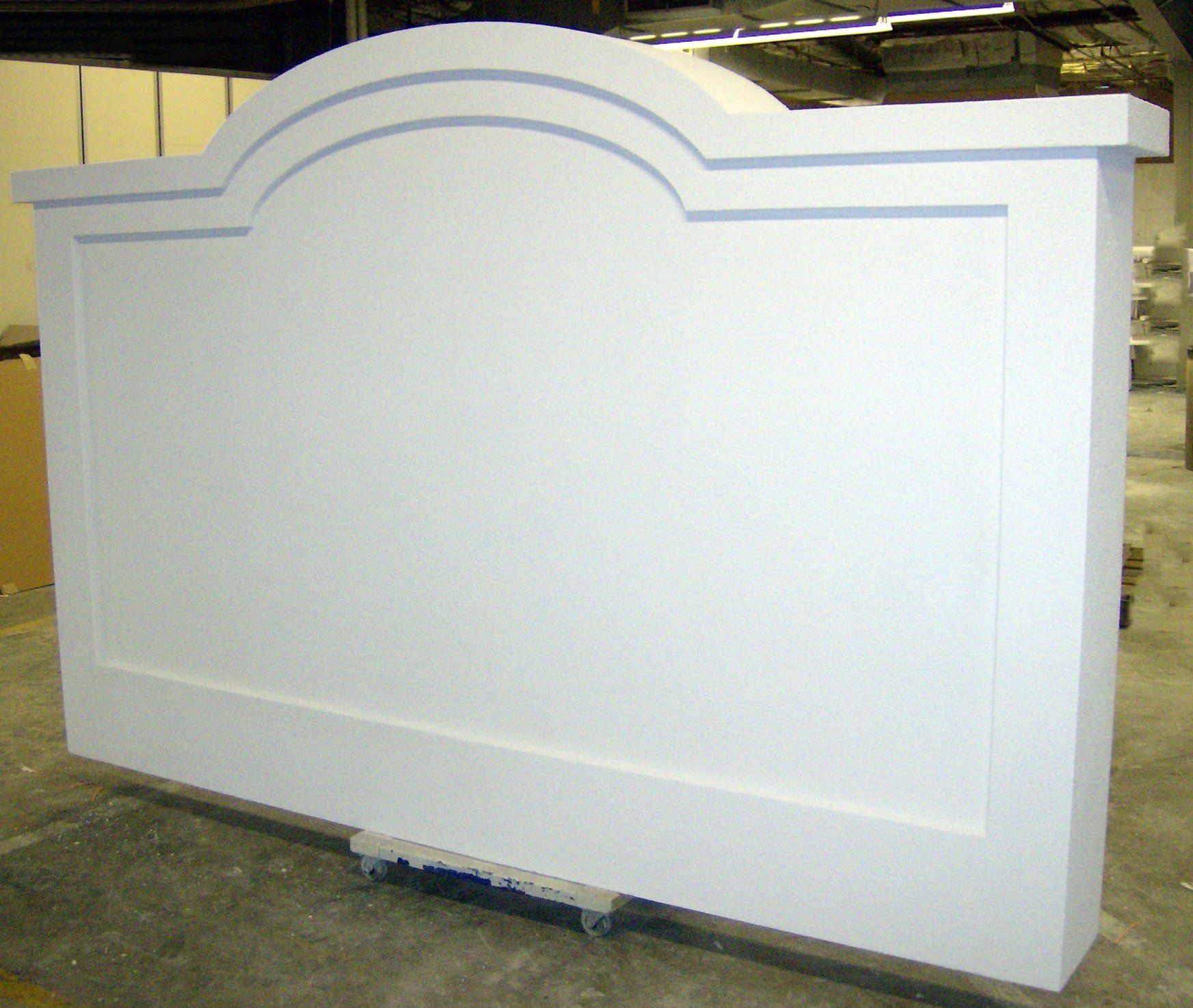 blank sign curved top