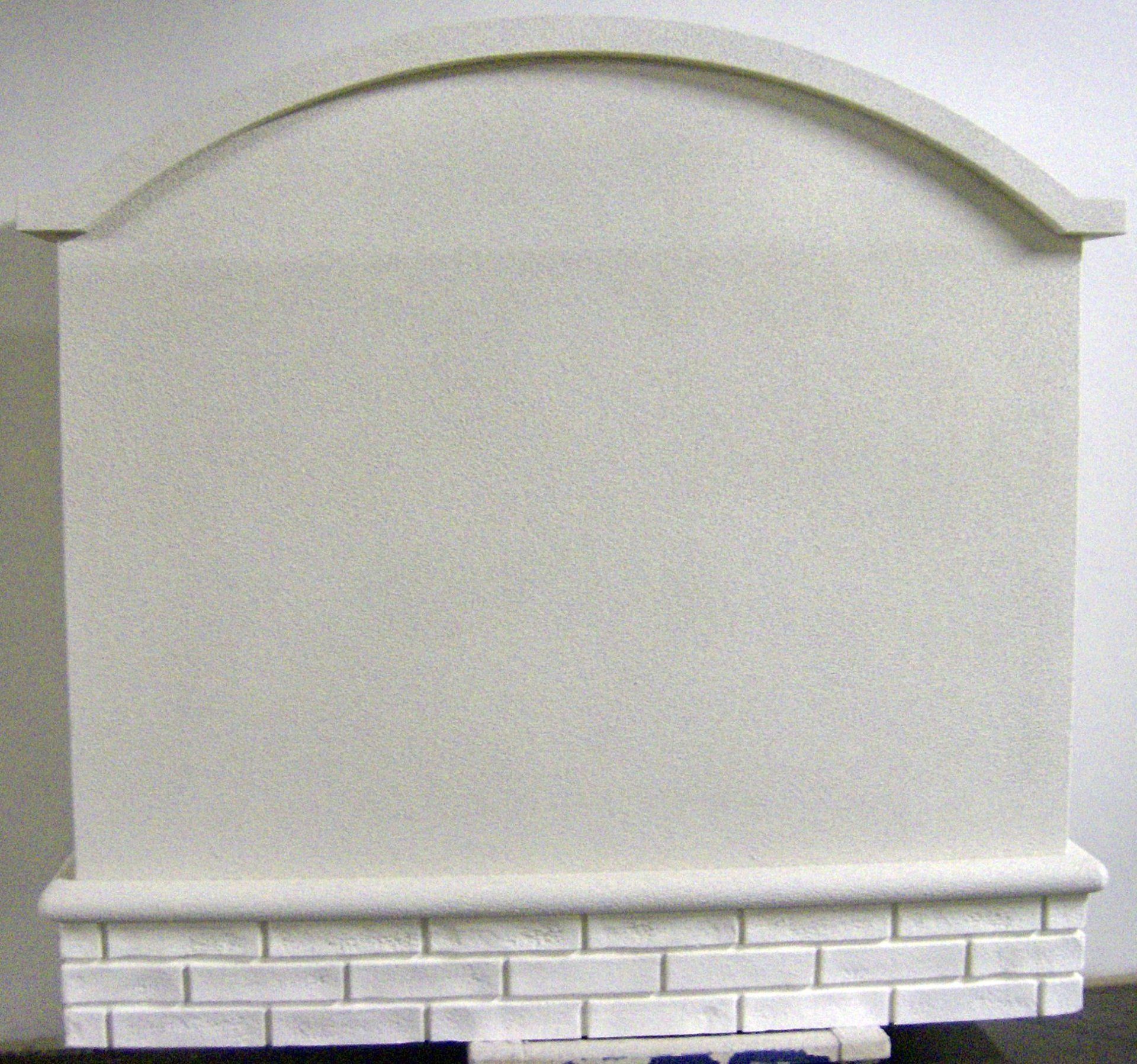 brick base oval top sign