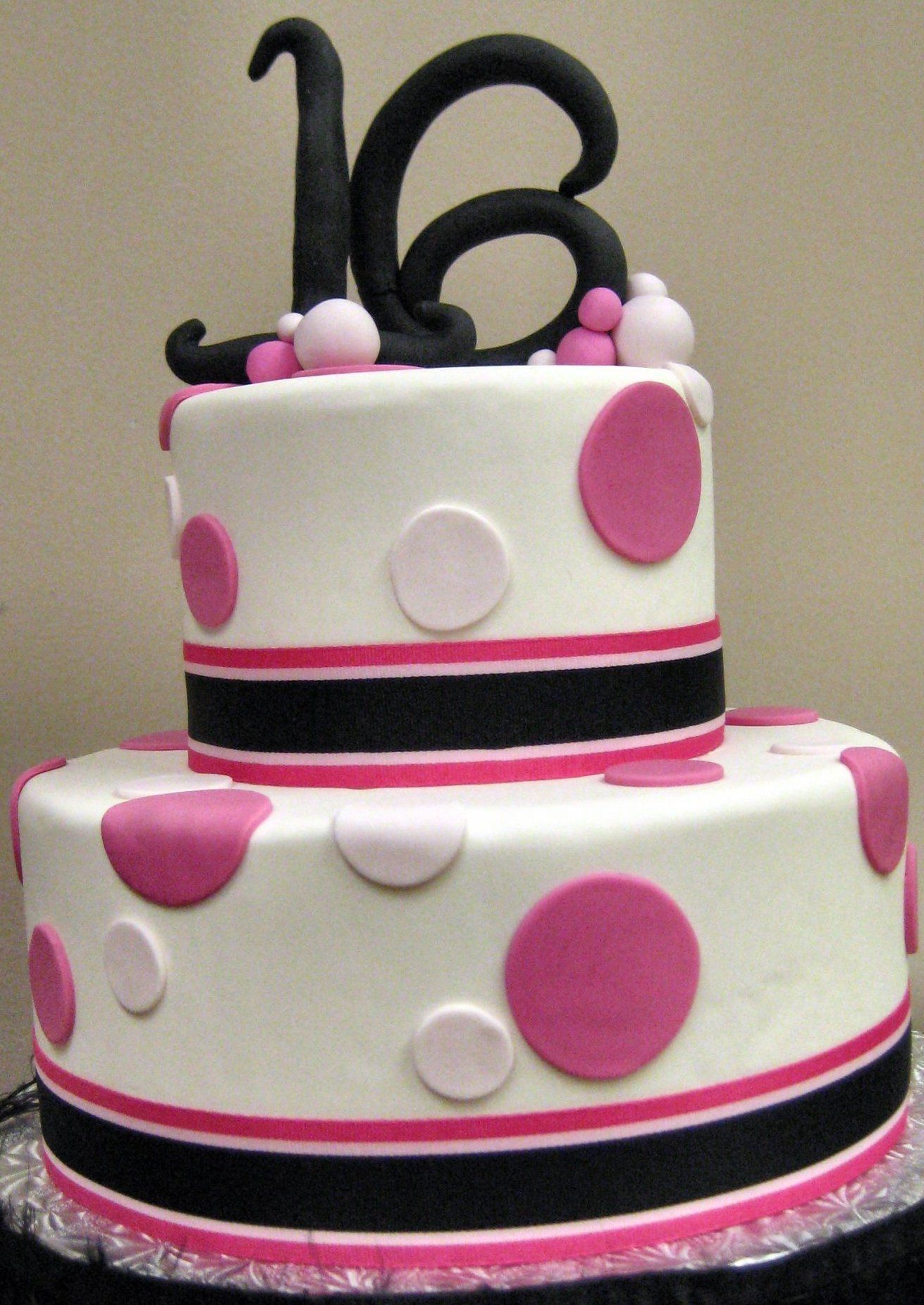 cake pink black