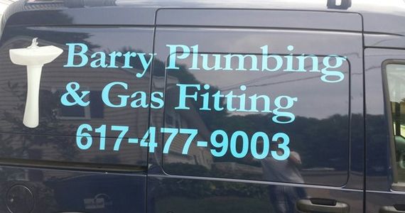 Barry Plumbing and Gas Fitting, Inc. truck logo