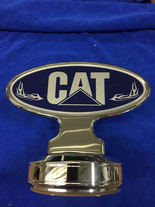 Hood pull with custom logo