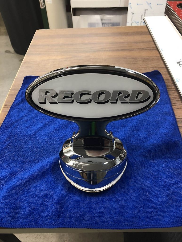 Hood pull with custom logo