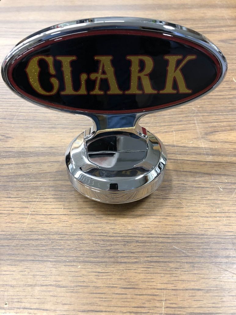 Hood pull with custom logo