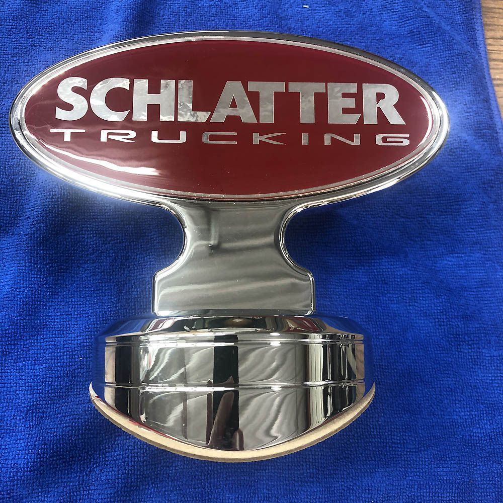 Hood pull with custom logo